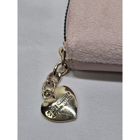 Juicy Couture Bifold Wallet Pink Velour With Gemstones-SOME FLAWS- READ INFO - Picture 3 of 12